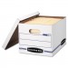 Bankers Box 0006301 EASYLIFT Storage Box, Letter/Letter, Lift-Off Lid, White/Blue, 12/Carton