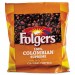 Folgers FOL06451 Coffee, 100% Colombian, Ground, 1.75oz Fraction Pack, 42/Carton