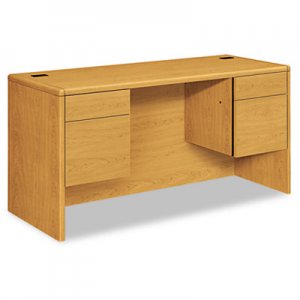 HON 10765CC 10700 Kneespace Credenza, 3/4 Height Pedestals, 60w x 24d x 29 1/2h, Harvest