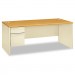 HON 38294LCL 38000 Series Left Pedestal Desk, 72w x 36d x 29-1/2h, Harvest/Putty