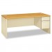 HON 38293RCL 38000 Series Right Pedestal Desk, 72w x 36d x 29-1/2h, Harvest/Putty