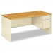 HON 38291RCL 38000 Series Right Pedestal Desk, 66w x 30d x 29-1/2h, Harvest/Putty
