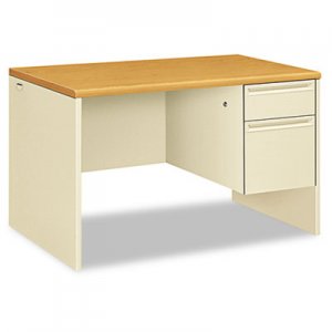 HON 38251CL 38000 Series Right Pedestal Desk, 48w x 30d x 29-1/2h, Harvest/Putty