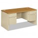 HON 38155CL 38000 Series Double Pedestal Desk, 60w x 30d x 29-1/2h, Harvest/Putty