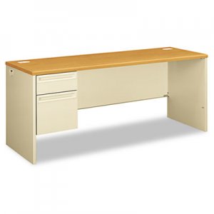 HON 38855LCL 38000 Series Left Pedestal Credenza, 72w x 24d x 29-1/2h, Harvest/Putty