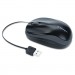 Kensington KMW72339 Pro Fit Optical Mouse with Retractable Cord, USB 2.0, Left/Right Hand Use, Black