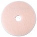 3M MMM25857 Ultra High-Speed Eraser Floor Burnishing Pad 3600, 19" Diameter, Pink, 5/Carton