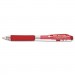 Pentel K437B WOW! Retractable Gel Pen, .7mm, Trans Barrel, Red Ink, Dozen