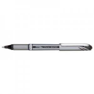 Pentel PENBL27A EnerGel NV Liquid Gel Pen, .7mm, Gray Barrel, Black Ink, Dozen