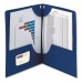 Smead SMD87982 Lockit Two-Pocket Folder, Textured Paper, 11 x 8 1/2, DK Blue, 25/BX