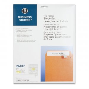 Business Source 26137 Block-out Filing Laser/Inkjet Label