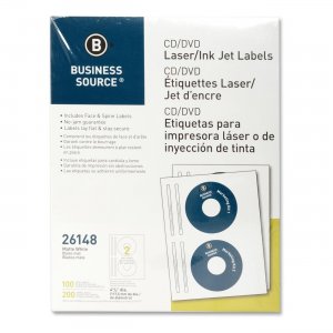 Business Source 26148 CD/DVD Laser/Inkjet Label
