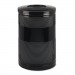 Rubbermaid Commercial RCPS55ETBK Classics Perforated Open Top Receptacle, Round, Steel, 51gal, Black