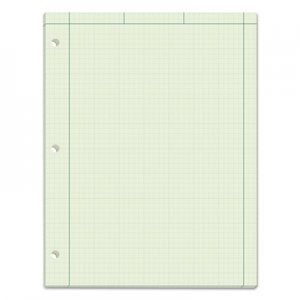 TOPS TOP35510 Engineering Computation Pad, Grid to Edge, 8 1/2 x 11, Green, 100 Sheets