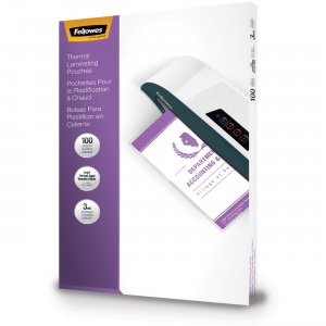 Fellowes 52455 Glossy Pouches - 3 mil, Legal, 100 pack