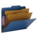 Smead 14200 Dark Blue PressGuard Classification File Folder with SafeSHIELD Fasteners