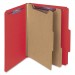 Smead 14202 Bright Red PressGuard Classification File Folder with SafeSHIELD Fasteners