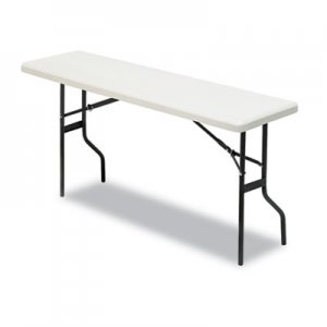 Iceberg 65363 IndestrucTables Too 1200 Series Resin Folding Table, 72w x 18d x 29h, Platinum