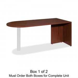 Lorell 69380 Essentials Peninsula Desk Box 1/2