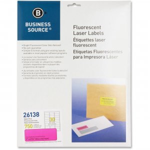 Business Source 26138 Fluorescent Laser Label