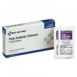 PhysiciansCare by First id Only FAO12001 First Aid Kit Refill Triple Antibiotic Ointment, 12/Box