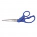 Westcott ACM43218 Preferred Line Stainless Steel Scissors, 8" Bent, Blue