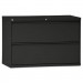 Alera LF4229BL Two-Drawer Lateral File Cabinet, 42w x 19-1/4d x 29h, Black