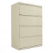 Alera LF3654PY Four-Drawer Lateral File Cabinet, 36w x 19-1/4d x 54h, Putty