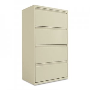 Alera LF3054PY Four-Drawer Lateral File Cabinet, 30w x 19-1/4d x 54h, Putty