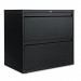 Alera LF3029BL Two-Drawer Lateral File Cabinet, 30w x 19-1/4d x 29h, Black