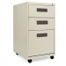 Alera ALEPABBFPY Three-Drawer Metal Pedestal File, 14.96w x 19.29d x 27.75h, Putty