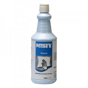 MISTY 1038801 Secure Hydrochloric Acid Bowl Cleaner, Mint Scent, 32oz Bottle, 12/Carton