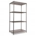 Alera ALESW503624BA Wire Shelving Starter Kit, Four-Shelf, 36w x 24d x 72h, Black Anthracite