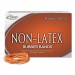 Alliance 37196 Non-Latex Rubber Bands, Sz. 19, Orange, 3-1/2 x 1/16, 1440 Bands/1lb Box