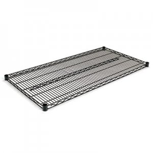 Alera ALESW584824BL Industrial Wire Shelving Extra Wire Shelves, 48w x 24d, Black, 2 Shelves/Carton