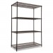 Alera ALESW504824BL NSF Certified Industrial 4-Shelf Wire Shelving Kit, 48w x 24d x 72h, Black