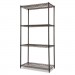 Alera ALESW503618BL NSF Certified Industrial 4-Shelf Wire Shelving Kit, 36w x 18d x 72h, Black