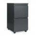 Alera ALEPBFFCH Two-Drawer Metal Pedestal File with Full-Length Pull, 14.96w x 19.29d x 27.75h, Charcoal