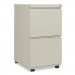 Alera ALEPBFFPY Two-Drawer Metal Pedestal File with Full-Length Pull, 14.96w x 19.29d x 27.75h, Putty
