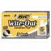 BIC WOFQD324 Wite-Out Quick Dry Correction Fluid, 20 ml Bottle, White, 3/Pack