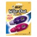 BIC WOMTP21 Wite-Out Mini Twist Correction Tape, Non-Refillable, 1/5" x 314", 2/Pack