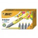 BIC BICBLMG11YW Brite Liner Grip Highlighter, Chisel Tip, Fluorescent Yellow, Dozen