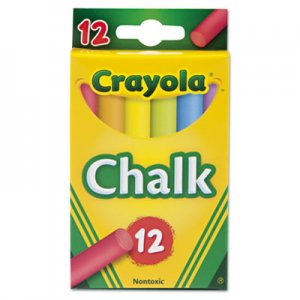 Crayola CYO510816 Chalk, 6 Assorted Colors, 12 Sticks/Box