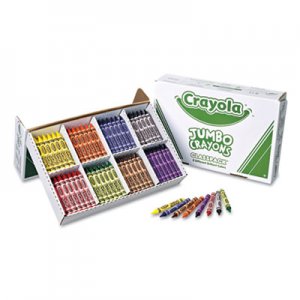 Crayola CYO528389 Jumbo Classpack Crayons, 25 Each of 8 Colors, 200/Set