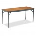 Barricks BRKCL2460WA Special Size Folding Table, Rectangular, 60w x 24d x 30h, Walnut/Black