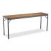 Barricks BRKCL1872WA Special Size Folding Table, Rectangular, 72w x 18d x 30h, Walnut/Black