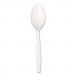 Boardwalk SPOONHW Full-Length Polystyrene Cutlery, Teaspoon, White, 1000/Carton