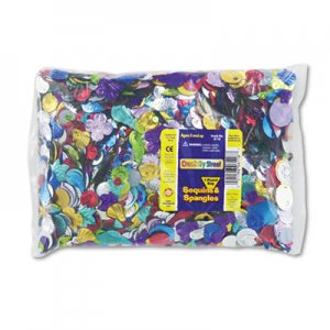 Creativity Street 6118 Sequins & Spangles Classroom Pack, Assorted Metallic Colors, 1 lb/Pack