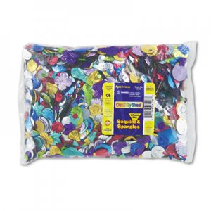 Creativity Street 6118 Sequins & Spangles Classroom Pack, Assorted Metallic Colors, 1 lb/Pack