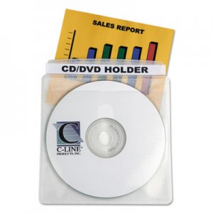 C-Line CLI61988 Deluxe Individual CD/DVD Holders, 50/BX